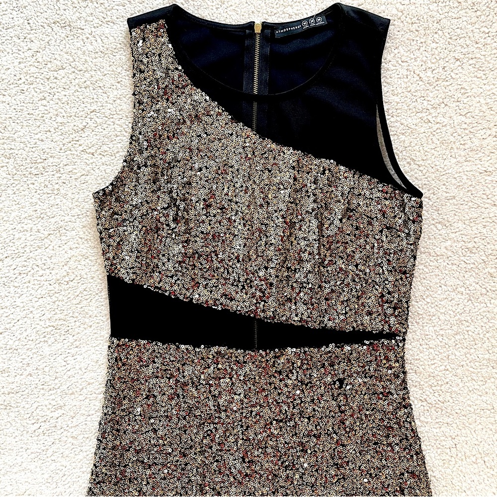 ATMOSPHERE SEQUINS MASH DETAILED DRESS - Picture 2 of 8